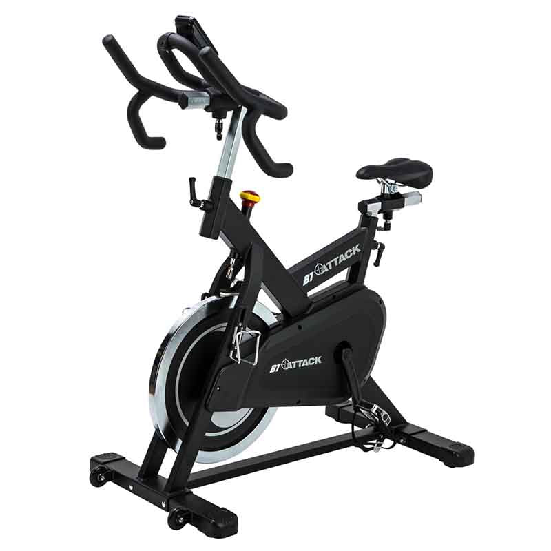 Attack Fitness Spin Attack B1 Indoor Cycle in black on a white background