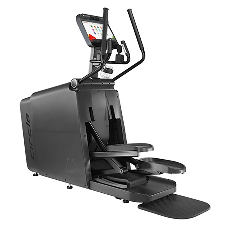 Gym Gear E8e Cross Trainer Black exercise machine with a digital display on a white background