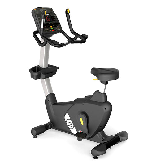 Impulse Encore ECU7 Upright Exercise Bike, full view of the product with digital display on a white background