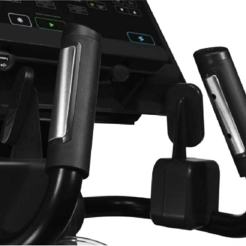 Gym Gear E8e Cross Trainer in black Close-up of exercise handles