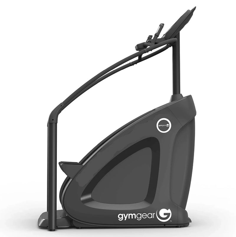 Gym Gear SC8 Stairclimber step machine with 'gymgear' branding from a view on the side on a white background