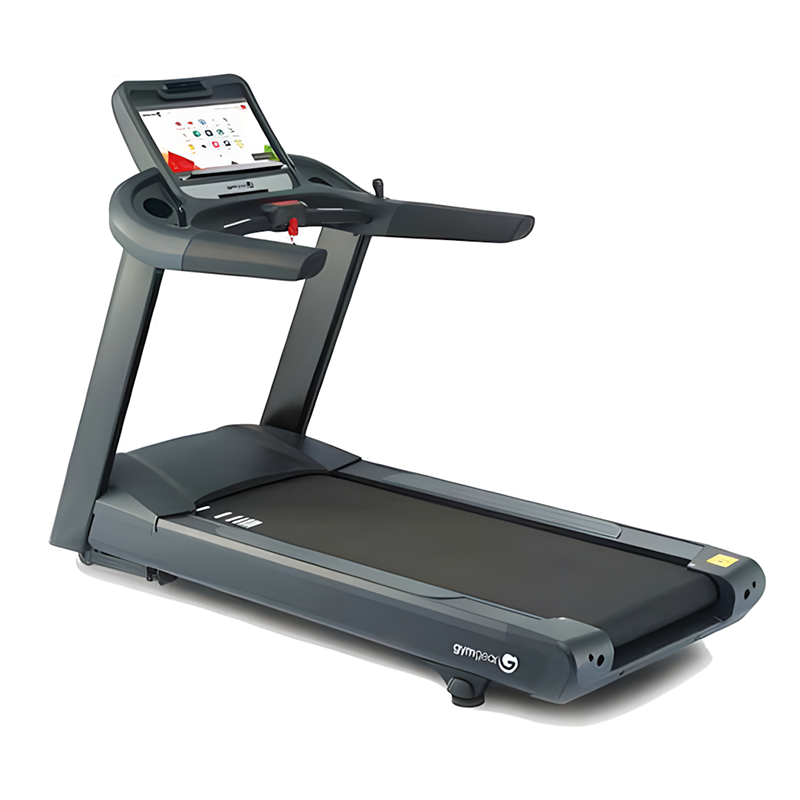 Gym Gear T98e Treadmill with a control panel on a white background