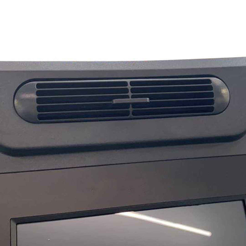 Close-up of the treadmill air vent on a white background
