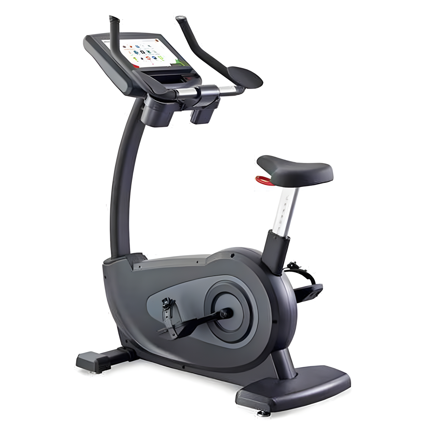 Gym Gear C98e Upright exercise Bike with digital display on a white background
