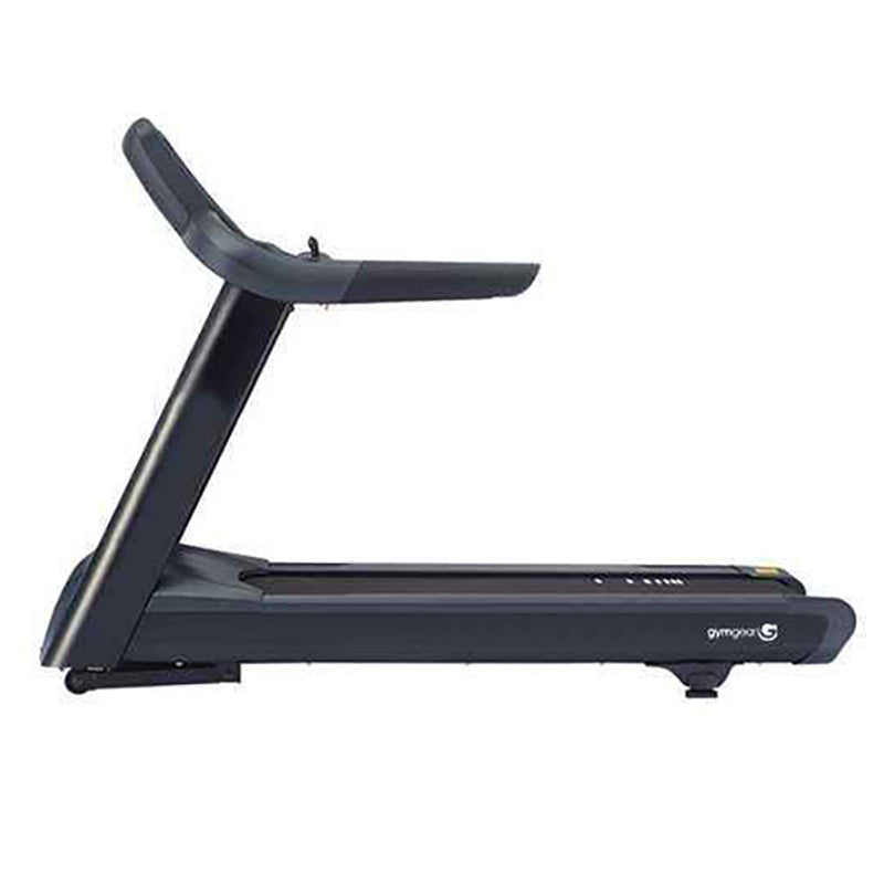 Gym Gear T98 Treadmill from a side view
 on a white background