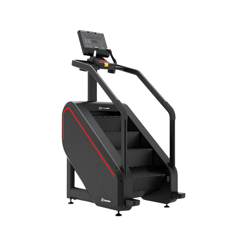 Impulse XSC700 Step machine with digital display, full left hand view of product on a white background