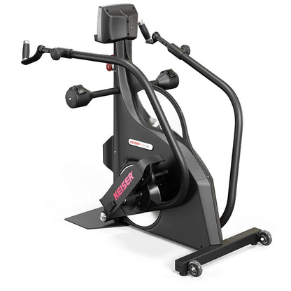 Keiser M7i Total Body Wheelchair Stepper in black on a white background