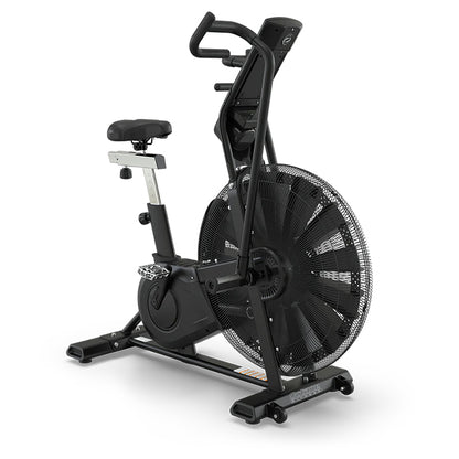 OCTANE ADX Fan Bike - Black assault bike, front view on a white background