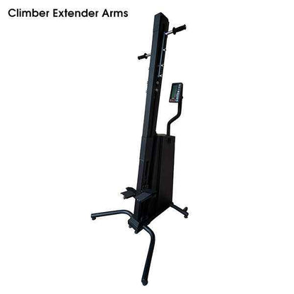 Gym gear Ascend 2.0 Vertical Climber in black. Climber with extender arms on white background