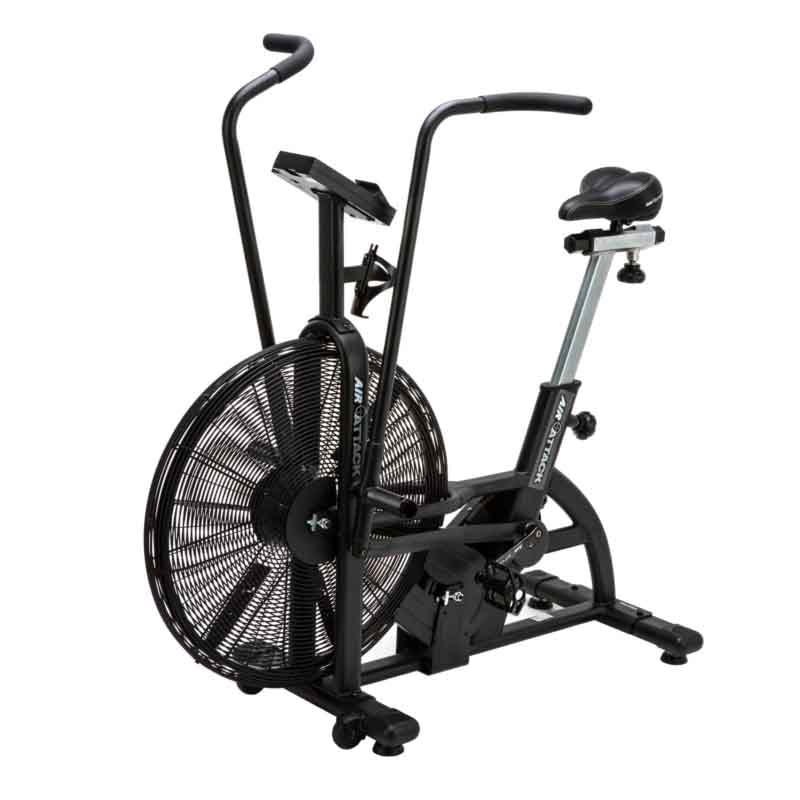 Attack Fitness Fan Air Bike in Black on a white background