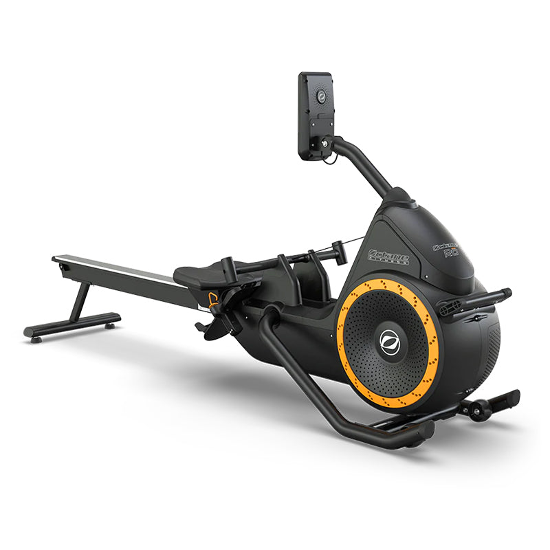OCTANE RŌ Rower - Rowing machine with digital display front view on a white background
