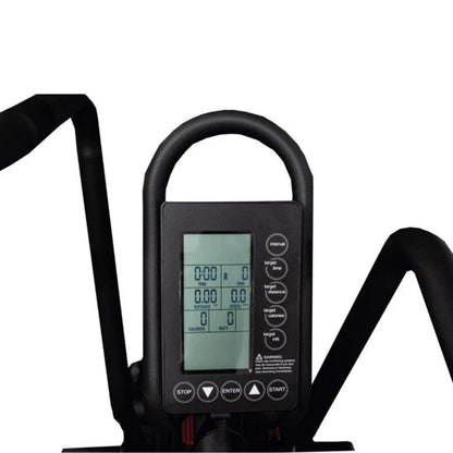 Origin Storm Air Bike exercise bike, close up of the digital display on a white background