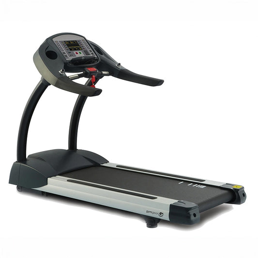 Gym Gear T97 Treadmill in black with a control panel on a white background