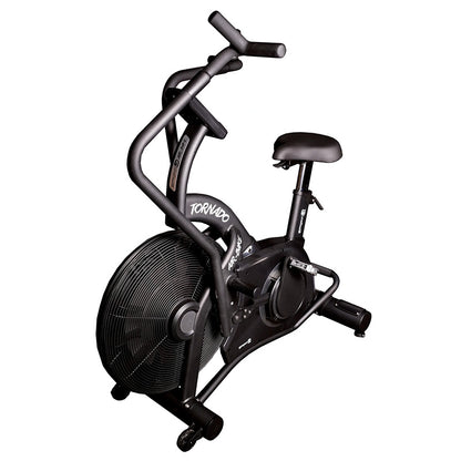 Gym Gear Tornado Airbike exercise bike with fan in black on a white background