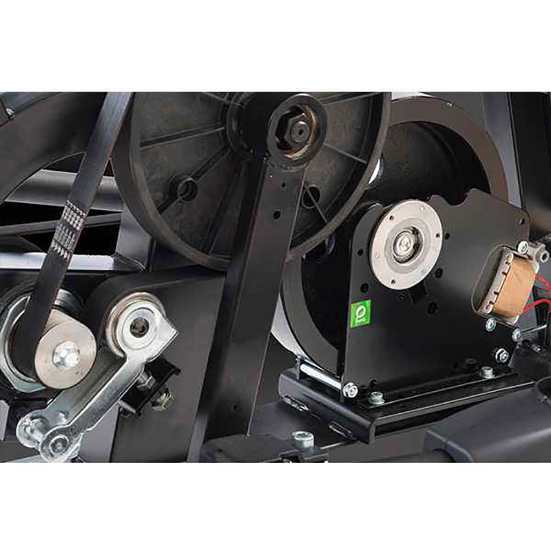 Close-up of mechanical components with a focus on gears and belts.