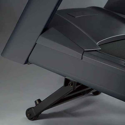 Gym Gear T98e Treadmill Close-up of a list up wheels 